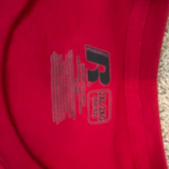 Alabama Crimson Tide Shirt Men's 2XL Red Short Sleeve Russell NCAA Football - Picture 3 of 3